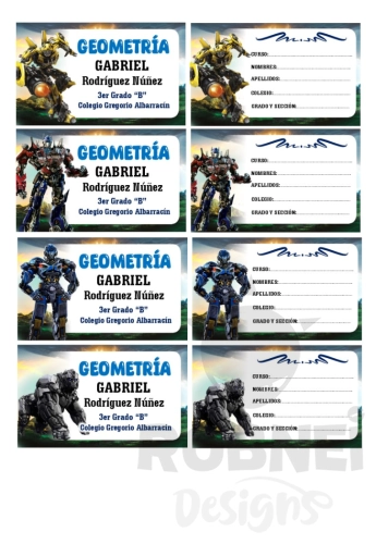 Transformers Etiqueta